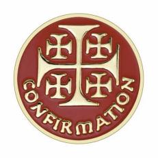 Confirmation Red Enameled Lapel Pin