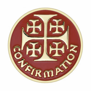 Confirmation Red Enameled Lapel Pin