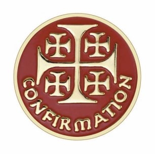 Confirmation Red Enameled Lapel Pin