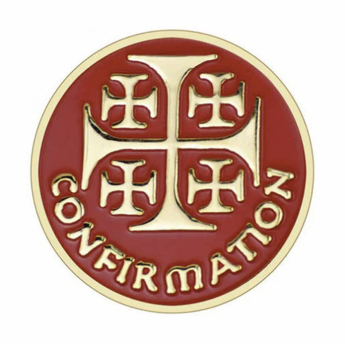 Confirmation Red Enameled Lapel Pin
