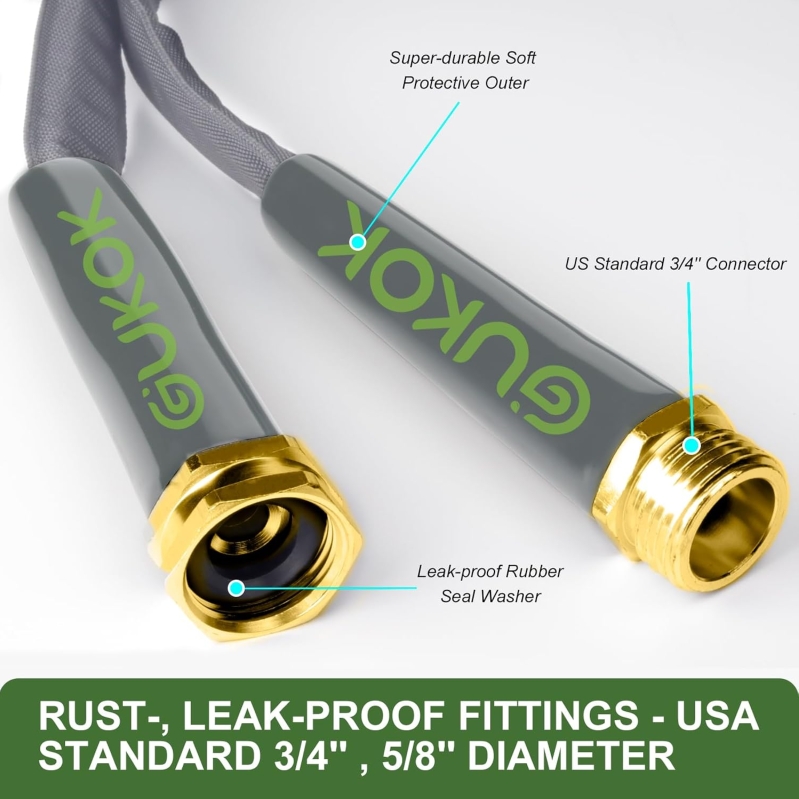 2025 Upgraded 100FT Non-Expanding Garden Hose