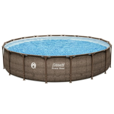 Coleman Power Steel 18’ x 48” Round Metal Frame Above Ground Pool Set