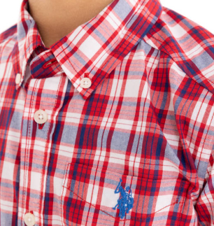 U.S. Polo Assn. Short Sleeve Button-Up Shirt for Boys, Sizes 4-18
