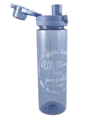 Religious With God All Things Are Possible Matthew 19:26 Water Bottle