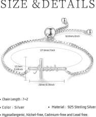 Midir&Etain Cross Bracelet 925 Sterling Silver Faith Bracelet