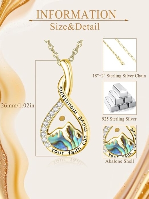 Mustard Seed Mountain Necklace 925 Sterling