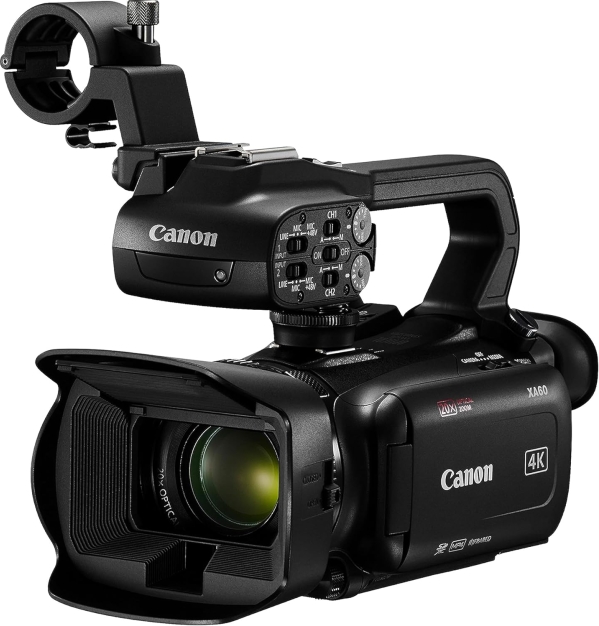 Canon XA60 Professional UHD 4K Camcorder with LCD Touchscreen and 20x Optical Zoom Lens (Black)