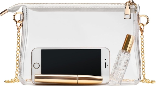 Clear Purse for Women - Stadium Approved Crossbody Bag with Zipper