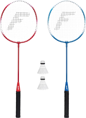 Franklin Sports Badminton Racket & Birdie Set - 2 Player Equipment for Kids & Adults