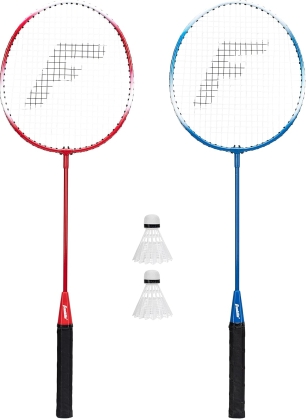 Franklin Sports Badminton Racket & Birdie Set - 2 Player Equipment for Kids & Adults