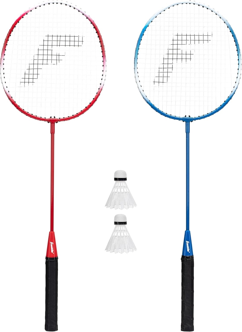 Franklin Sports Badminton Racket & Birdie Set - 2 Player Equipment for Kids & Adults