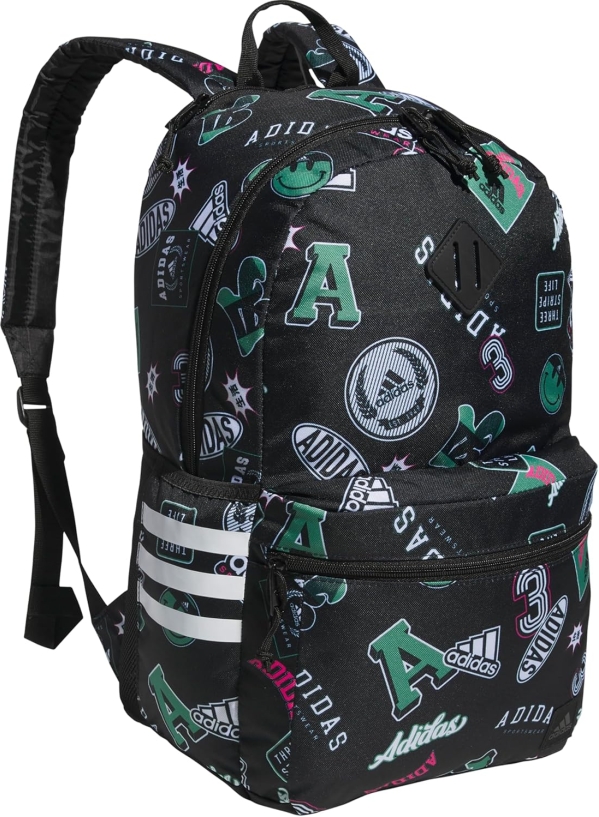adidas 3-Stripe Classic Backpack - Laptop Sleeve, Durable, for Men & Women