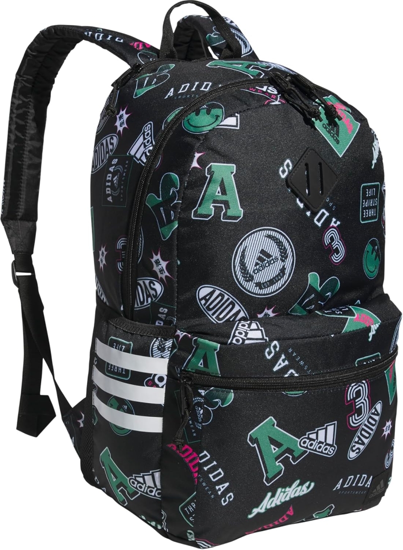 adidas 3-Stripe Classic Backpack - Laptop Sleeve, Durable, for Men & Women
