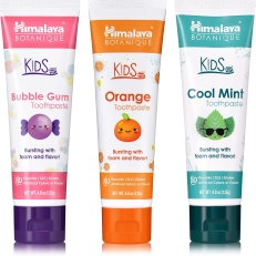 Himalaya Botanique Kids Toothpaste - Fluoride-Free, Xylitol, Variety Pack