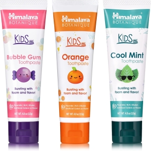Himalaya Botanique Kids Toothpaste - Fluoride-Free, Xylitol, Variety Pack