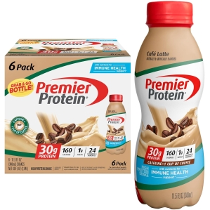 Premier Protein Shake, Café Latte - 30g Protein, Low Sugar, Immune Support