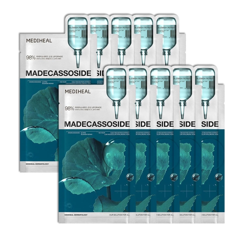 Mediheal Madecassoside Essential Sheet Mask - Blemish Repair & Hydration (10 pcs)