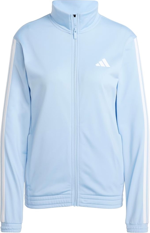 adidas Women's Tricot 3-Stripes Track Top - Full Zip Jacket, Recycled Materials
