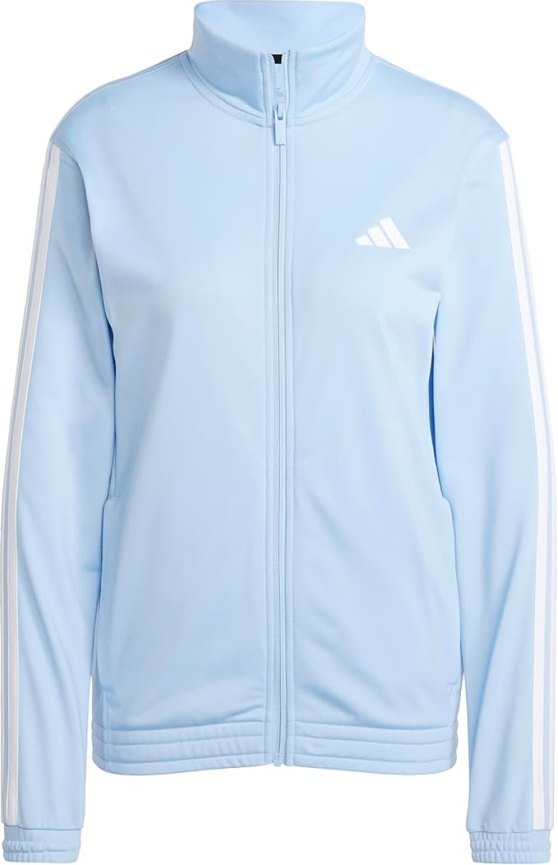 adidas Women's Tricot 3-Stripes Track Top - Full Zip Jacket, Recycled Materials