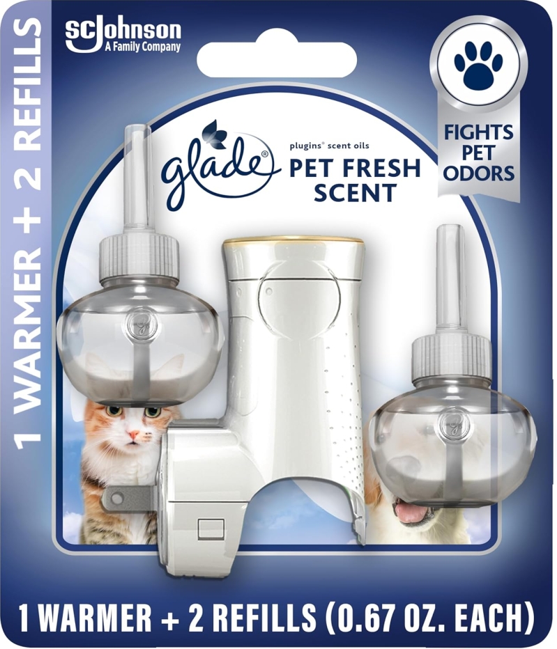 Glade PlugIns Refills Air Freshener Starter Kit - Pet Fresh Scent, Odor Eliminator
