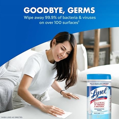 Lysol Disinfecting Wipes Bundle - All-Purpose Cleaner, Multi-Surface Sanitizing Wipes (4-Pack, 80 Count)