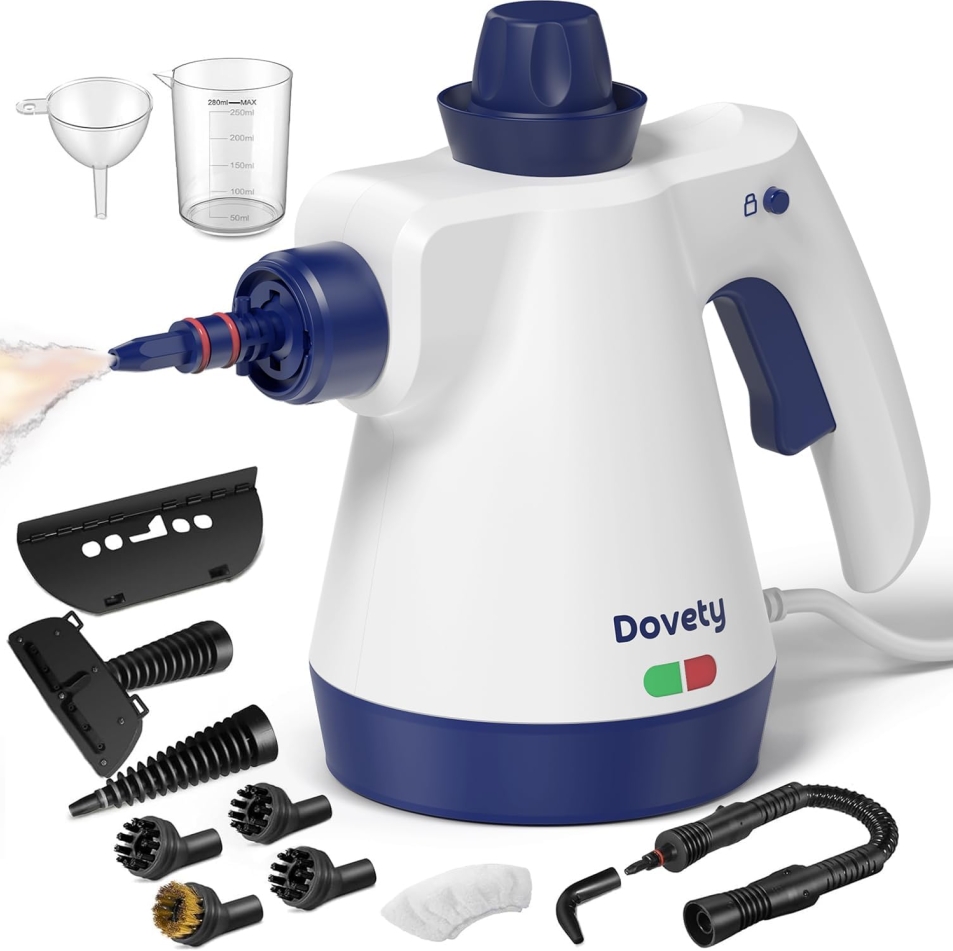 Pressurized Handheld Steam Cleaner for Home | Chemical-Free Multi-Surface Cleaning