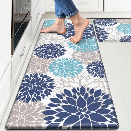 Anti-Fatigue Kitchen Mats for Floor, Set of 2 | Cushioned & Non-Slip