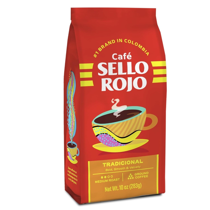 Sello Rojo Colombian Medium Roast Ground Coffee (10 oz)