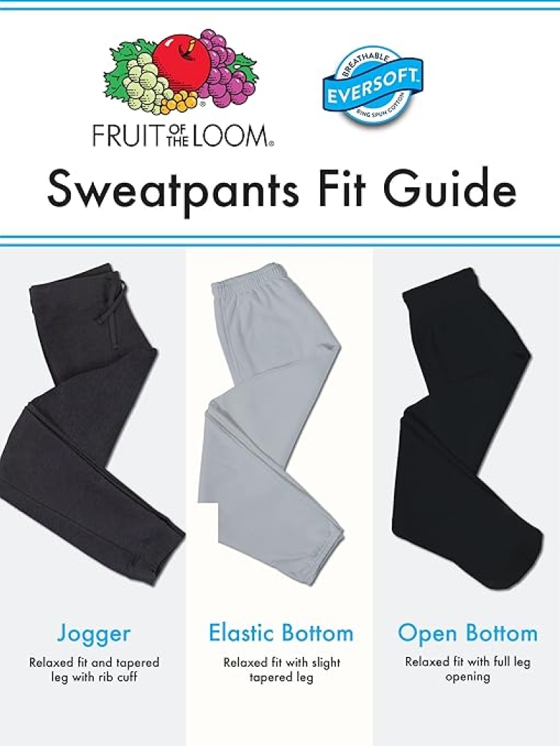 Fruit of the Loom Eversoft Fleece Sweatpants with Pockets