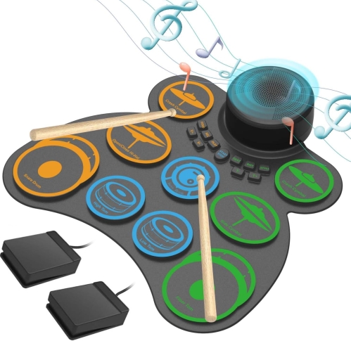 MARVTOWN 9+2 Pad Electronic Drum Set for Kids