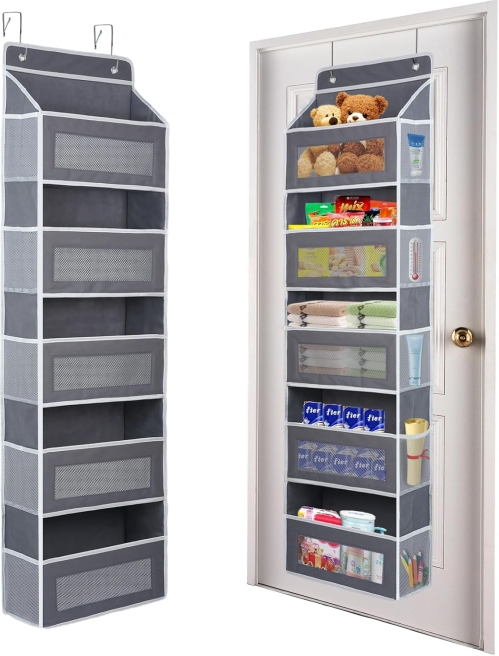 5-Shelf Over the Door Organizer with Side Pockets