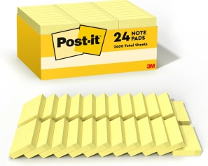 Post-it Notes, Canary Yellow, 1.375