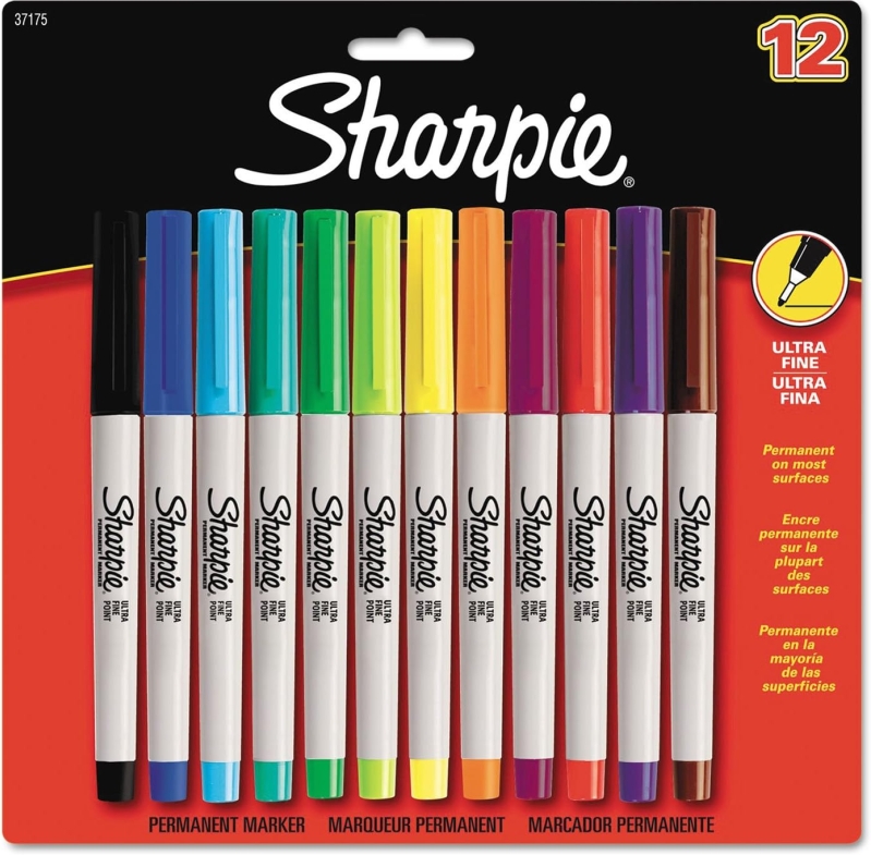 Sharpie Ultra Fine Point Permanent Markers, Assorted Colors (12-Count)