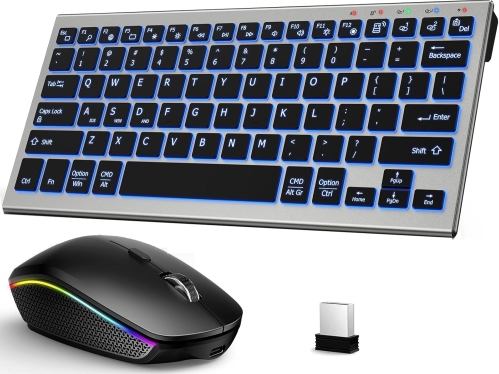 Backlit Wireless Keyboard and Mouse Combo