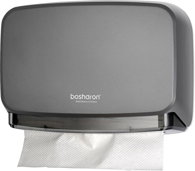 Wall Mount Paper Towel Dispenser for Multifold Towels (Gray)