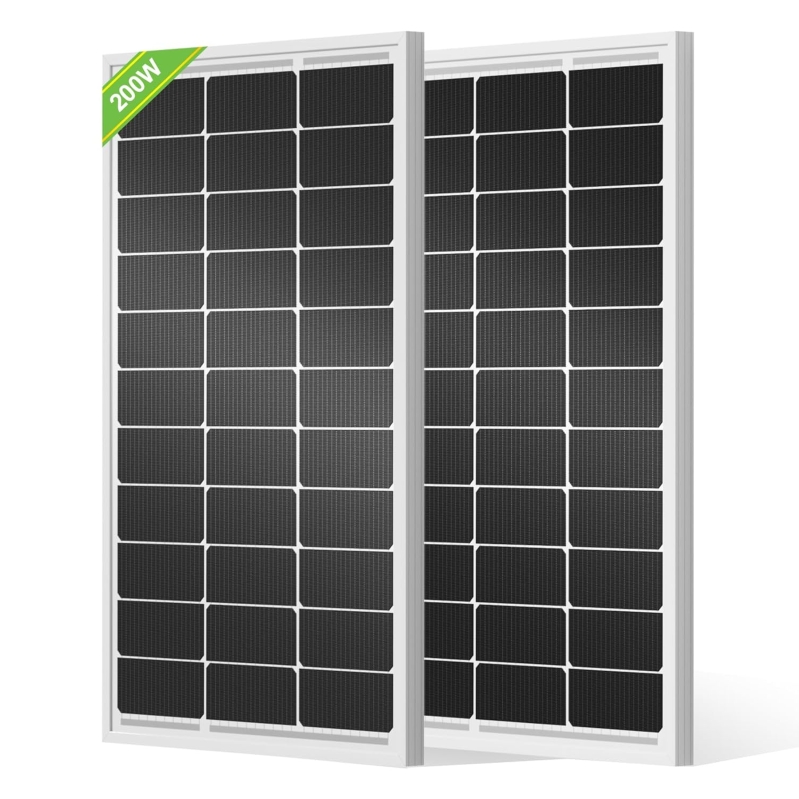 ECO-WORTHY 100W Monocrystalline Solar Panels (2-Pack)