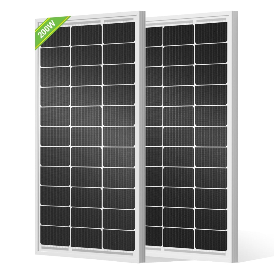 ECO-WORTHY 100W Monocrystalline Solar Panels (2-Pack)