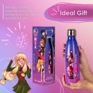 MSA 17oz Slim Insulated Stainless Steel Water Bottle with Strap