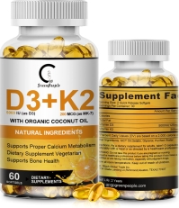 Plant-Based Vitamin D3 + K2 (5000 IU) Supplement