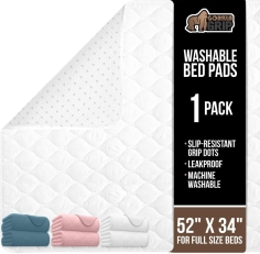 GORILLA GRIP Slip-Resistant Washable Incontinence Bed Pad