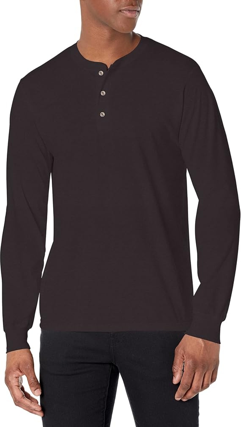 Hanes Originals Men's Tri-Blend Long Sleeve Henley