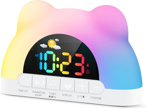 Azyh Kids' Sleep Trainer Alarm Clock with Night Light