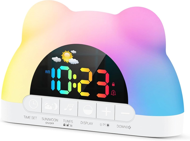 Azyh Kids' Sleep Trainer Alarm Clock with Night Light