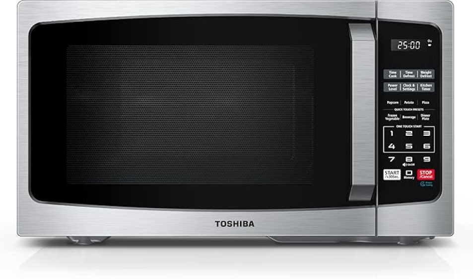 Toshiba 0.9 Cu. Ft. Small Microwave Oven (Stainless Steel)