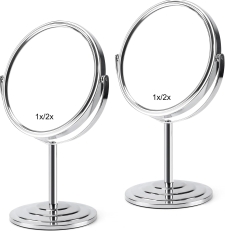 Double-Sided 2x Magnifying Makeup Mirror (7-Inch, Set of 2)