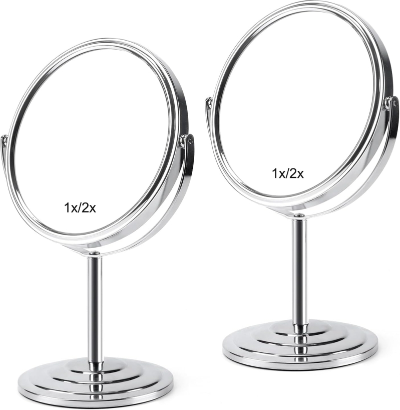 Double-Sided 2x Magnifying Makeup Mirror (7-Inch, Set of 2)