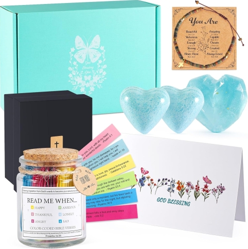 Christian Gift Set for Women with Bible Verse Jar