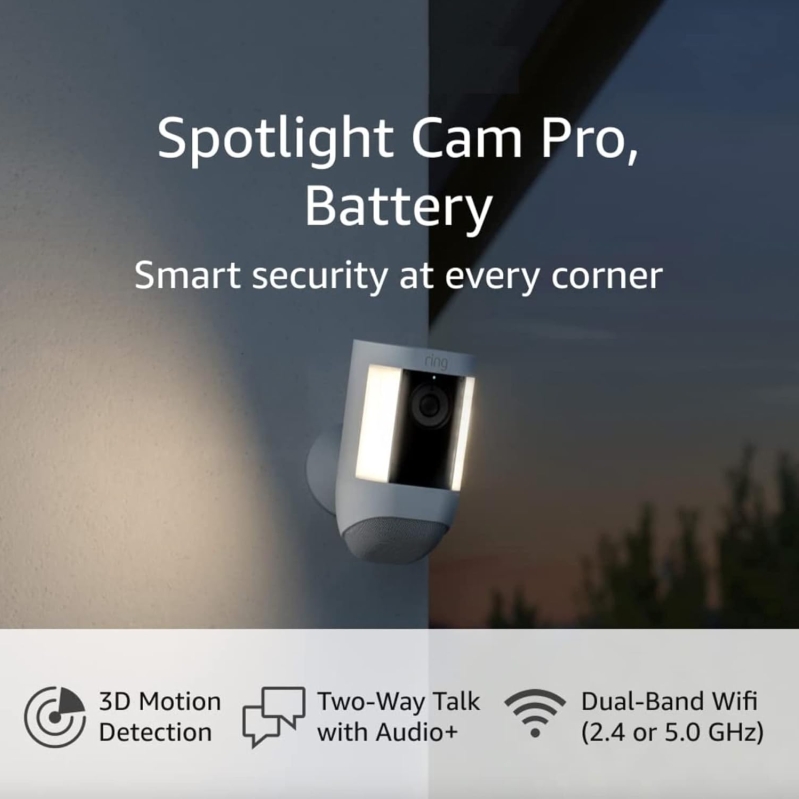Like-New Ring Spotlight Cam Pro (Battery-Powered)