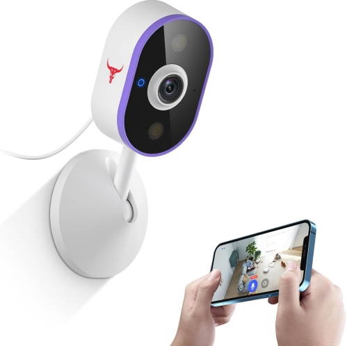 Indoor WiFi Home Security Camera with Two-Way Audio