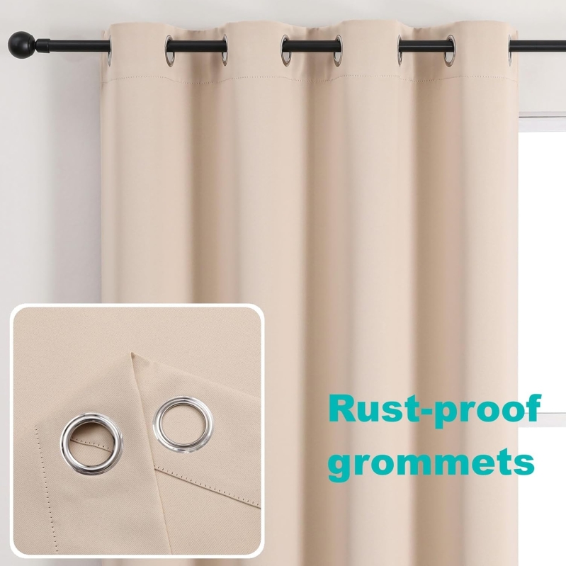 Waterproof Outdoor Curtain with Bottom Tabs (52x84 Inch)